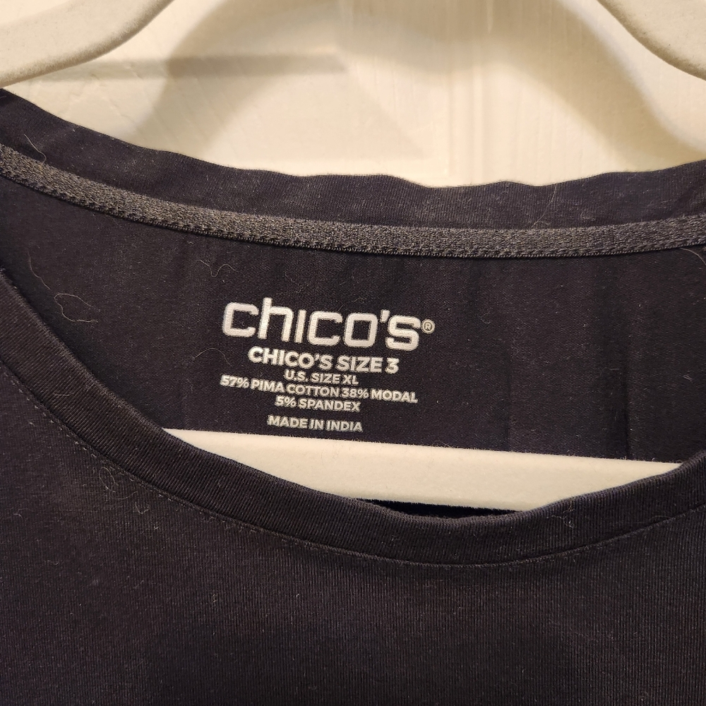 Chico's Touch Of Cool Five Tops 2 Silvery Gray 1 Black 1 Pink 1 Off White - Picture 8 of 8